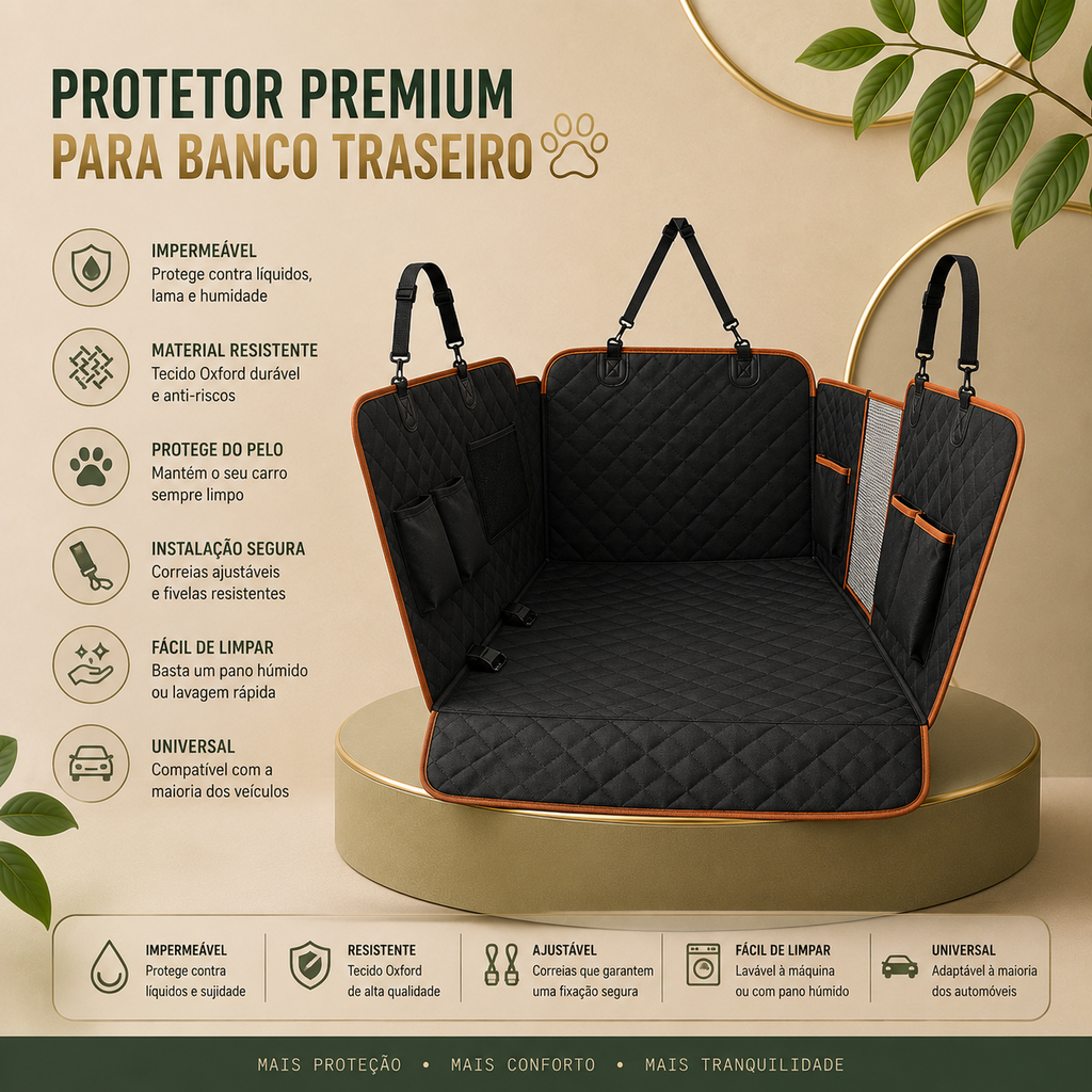 MimoDrive™ – Capa Protetora para Banco Traseiro