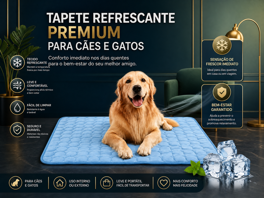 MimoFresh™ — Tapete Refrescante Premium para Cães e Gatos