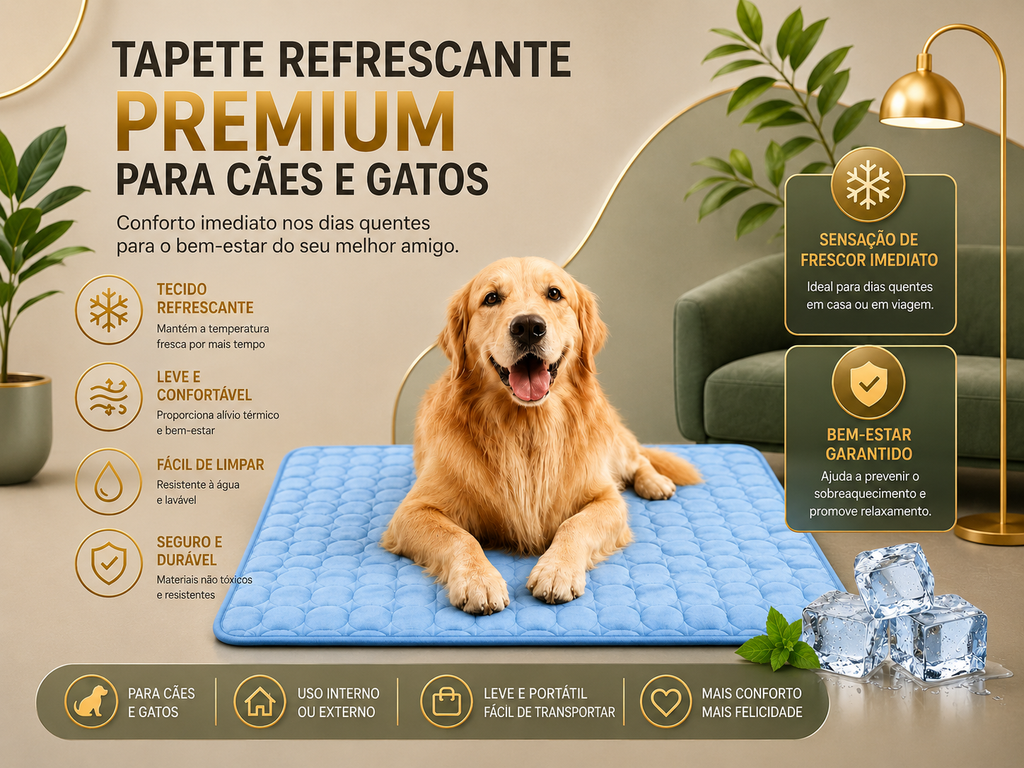 MimoFresh™ — Tapete Refrescante Premium para Cães e Gatos