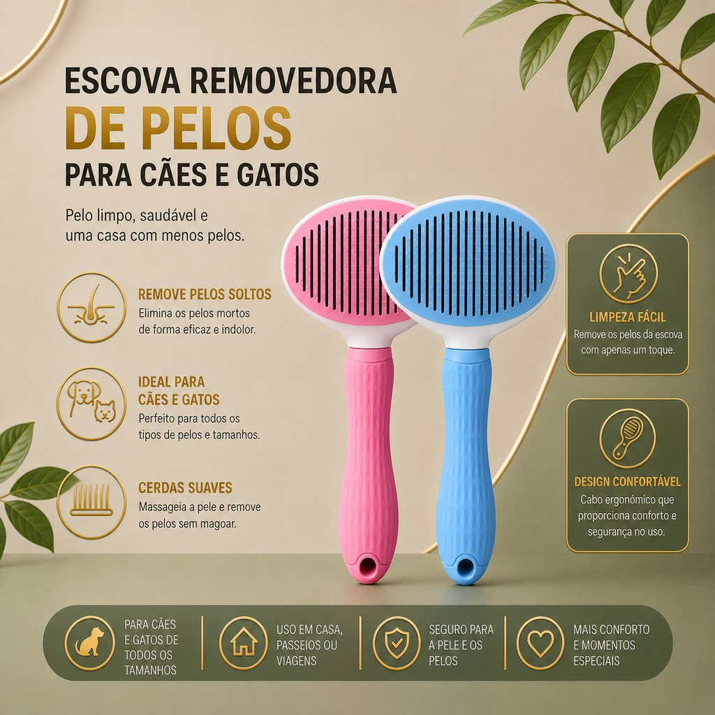 MimoPelo™ Pente Premium para Cães e Gatos